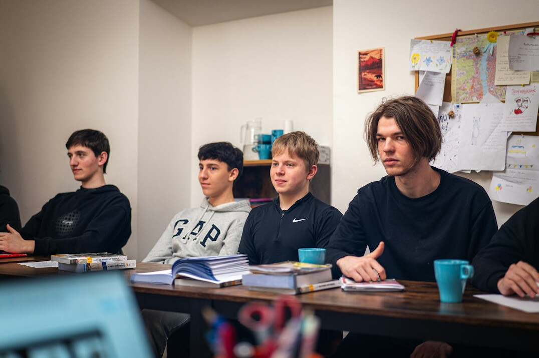 students coding in classroom